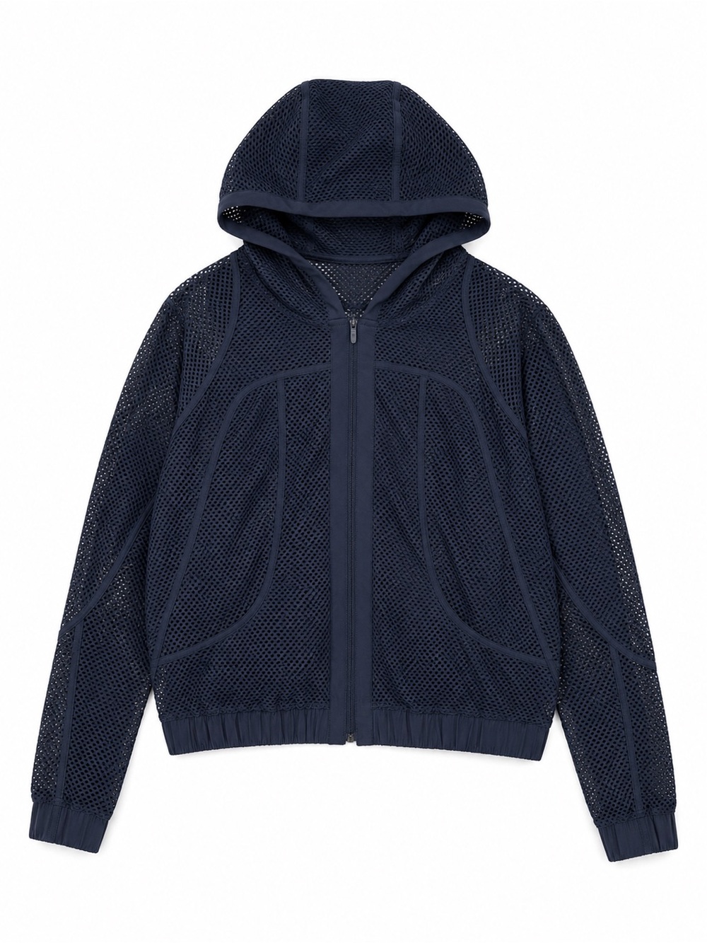 Lululemon Mesh Zip Hoodie Jacket – Navy – size 2